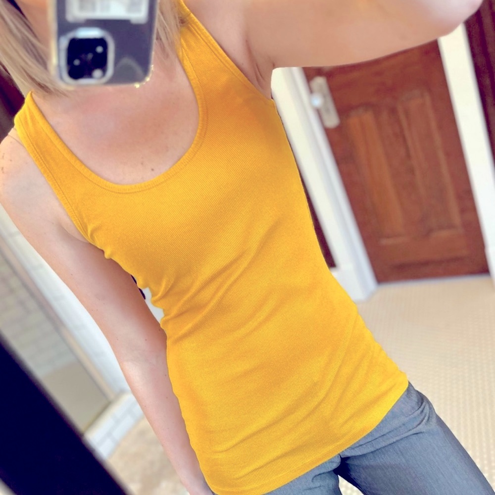 Maurices Ribbed Golden-Yellow Tank Top - Picture 2 of 6
